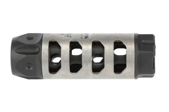 The ODIN Works ATLAS 7 adjustable Compensator with 5/8x24 threads for 7.62x39 caliber Ar15 rifles with gas ports
